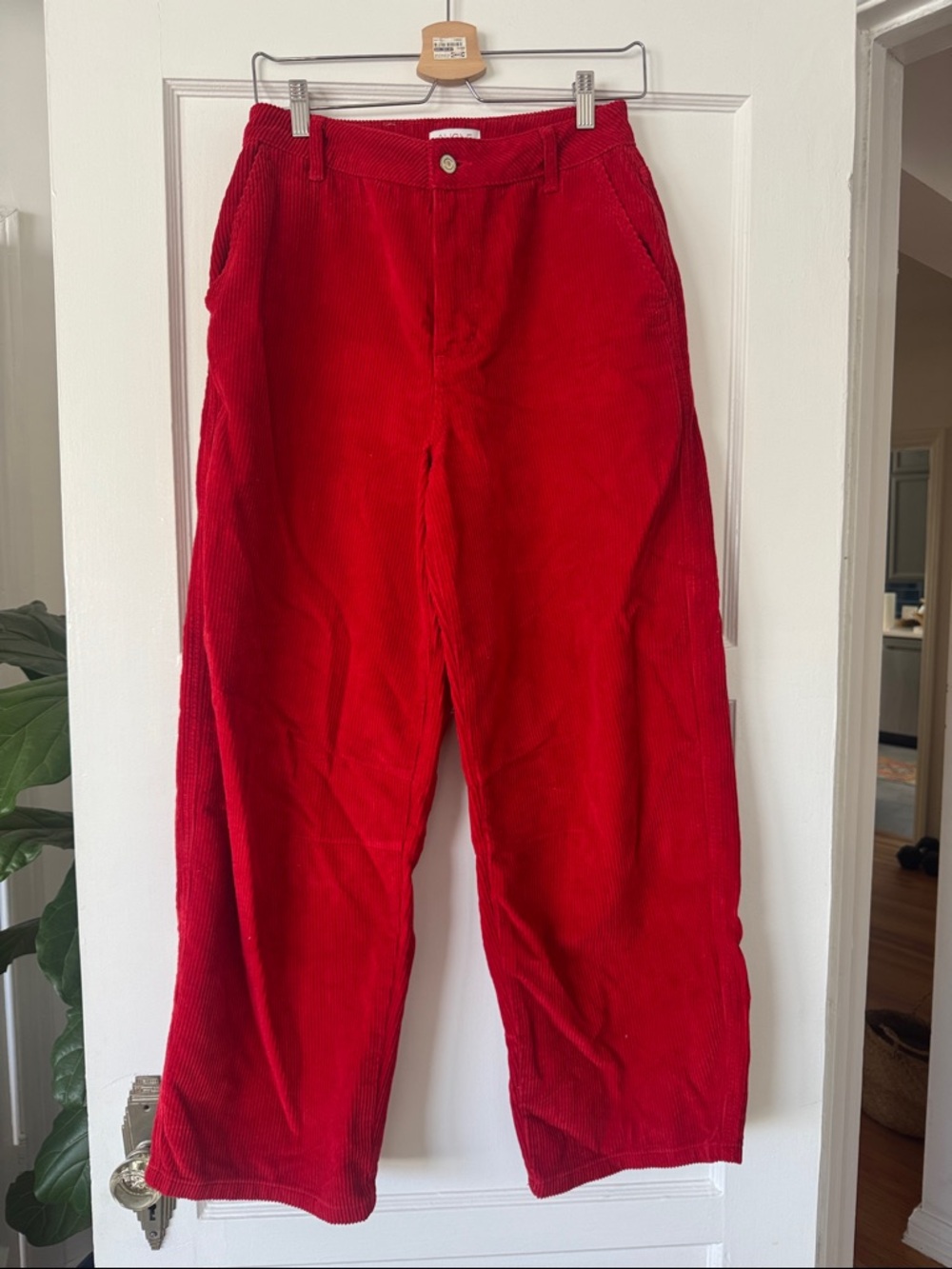 Aligne Barrell Leg Red Corduroy Women’s  Pants